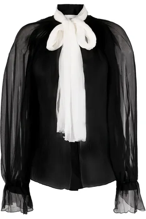 Atu Body Couture Schluppenbluse mit Sheer-Effekt