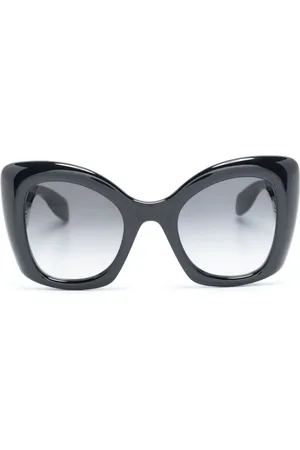 Alexander McQueen Sonnenbrille mit Butterfly-Gestell