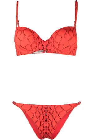 Noire Swimwear Bikini mit abstraktem Print