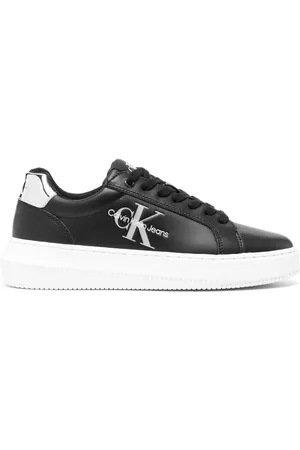 Calvin Klein Damen Sneakers - Logo-print leather sneakers