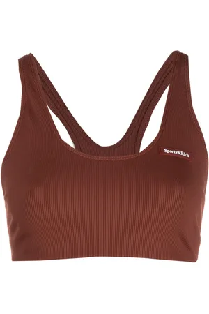 Sporty & Rich Sport-BH mit Logo-Print