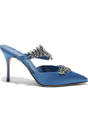 Manolo Blahnik Lurum Pumps mit Kristallen 90mm