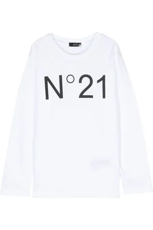 Nº21 Langarmshirt mit Logo-Print