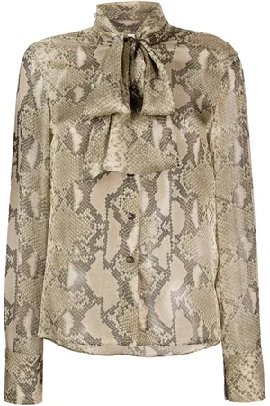 Stella McCartney Hemd mit Pythonleder-Print