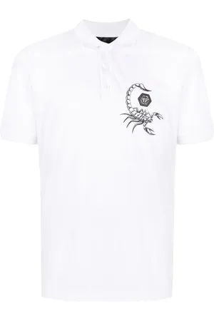 Philipp Plein Poloshirt mit Skorpion-Print