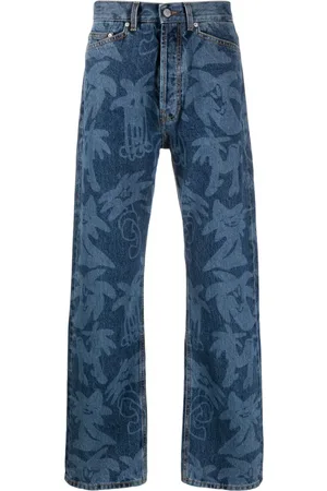 Palm Angels Palmity Jeans mit Palmen-Print