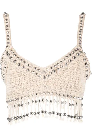 Paco rabanne Cropped-Top mit Perlen