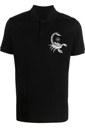 Philipp Plein Poloshirt mit Skorpion-Print