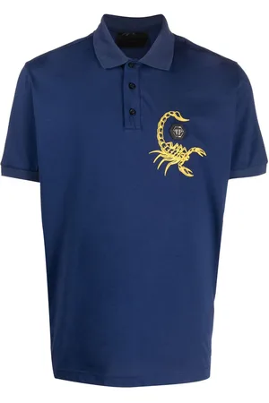 Philipp Plein Poloshirt mit Skorpion-Print