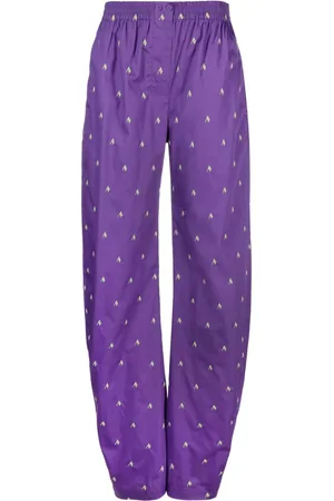 The Attico Weite Hose mit Logo-Print