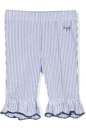Il gufo Gestreifte Hose mit Rüschensaum