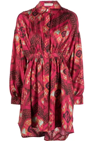 ULLA JOHNSON Hemdkleid mit abstraktem Print