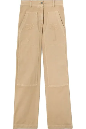 Palm Angels Halbhohe Straight-Leg-Hose