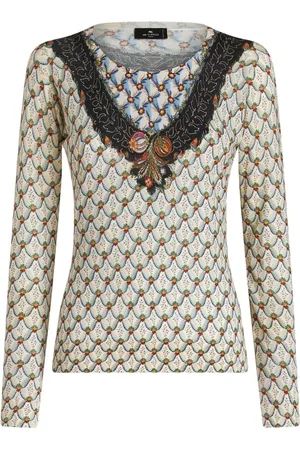 Etro Strickoberteil mit Blumen-Print