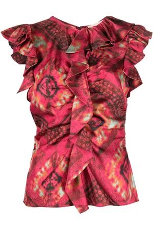 ULLA JOHNSON Oberteil mit abstraktem Print