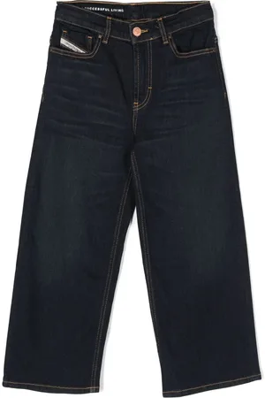 Diesel Halbhohe Jeans mit Stickerei