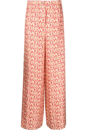 VERSACE Allover silk trousers