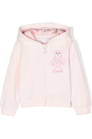 Roberto Cavalli Kapuzenjacke mit Teddy-Stickerei