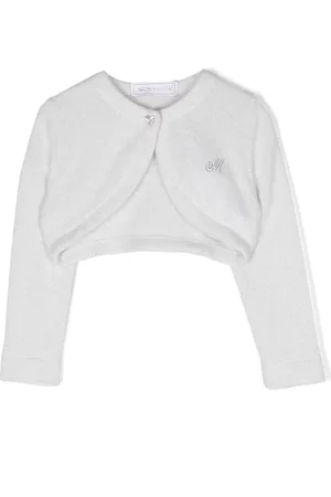MONNALISA Cropped-Cardigan mit Strass-Logo