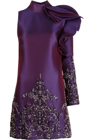 Saiid Kobeisy One-Shoulder-Kleid mit Tüll