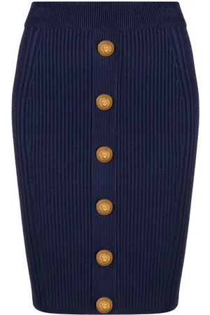 Balmain Bleistiftrock mit Zopfmuster