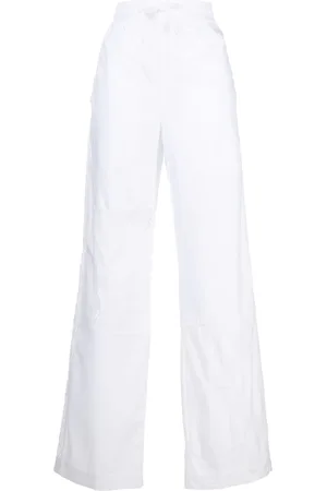 Marine Serre Weite Hose mit Spitzeneinsätzen