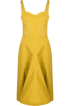 Victoria Beckham Midikleid mit Kontrastdetails