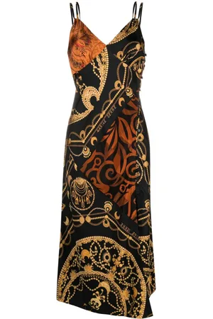 Marine Serre Camisole-Kleid aus Seide mit Print