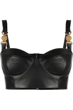 VERSACE Medusa 95 Bustier-Top aus Leder