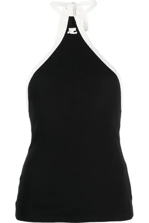 Courrèges Neckholder-Top mit Logo