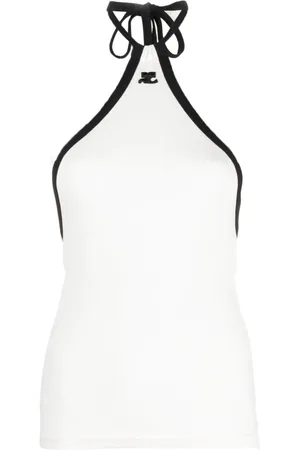Courrèges Neckholder-Top mit Logo