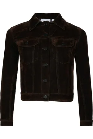 RTA Jean Samtjacke mit Logo-Stickerei