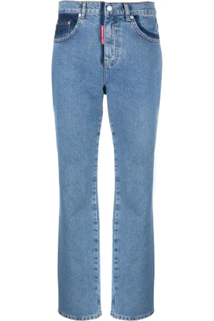 Moschino Zweifarbige Straight-Leg-Jeans
