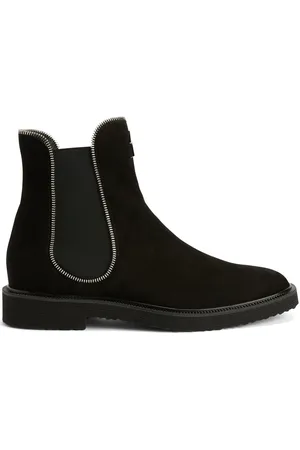 Giuseppe Zanotti Wildlederstiefel mit Reißverschlussdetail