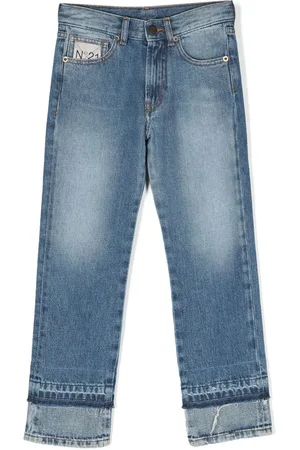 Nº21 Straight-Leg-Jeans mit Logo-Applikation