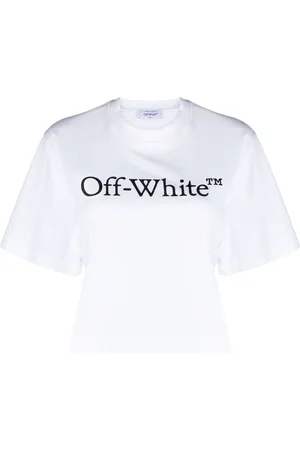 OFF-WHITE Big Logo Bookish Cropped-T-Shirt