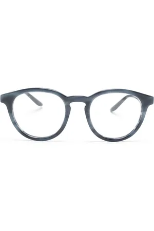 Giorgio Armani Runde Brille mit Marmor-Print