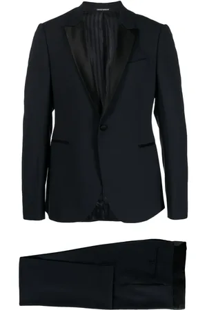 Emporio Armani Anzug mit Satinbesatz
