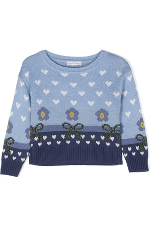MONNALISA Intarsien-Pullover mit Rundhalsausschnitt