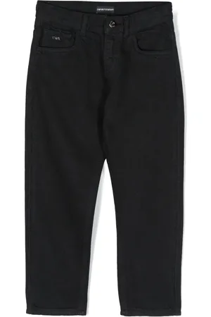 Emporio Armani Chino mit Logo-Schild