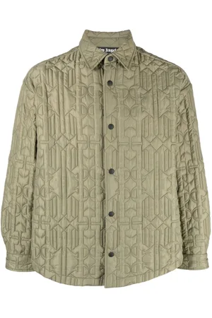Palm Angels Gesteppte Hemdjacke mit Monogramm