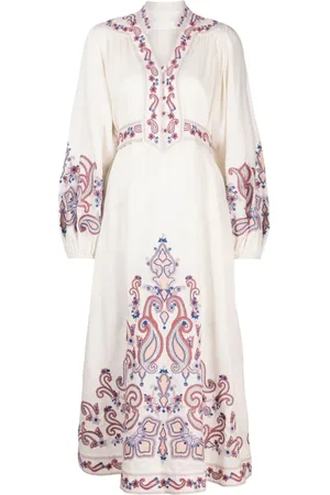 ZIMMERMANN Midikleid mit Stickerei