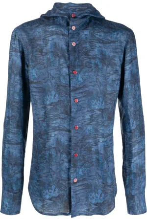 Kiton Hemd mit botanischem Print