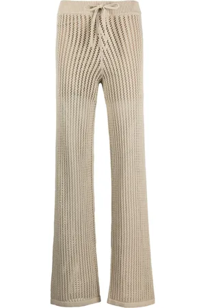 HUGO BOSS Gerade Hose mit Strickmuster