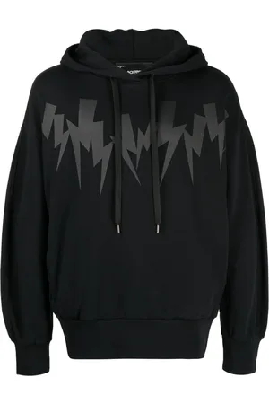 Neil Barrett Hoodie mit Blitz-Print