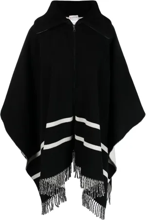 Moncler Gestreiftes Cape mit Fransen