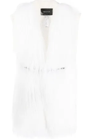 Fabiana Filippi Strickmantel mit Faux Fur