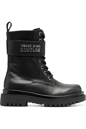 VERSACE Stiefel mit Logo-Schild