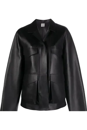 Totême Lederjacke mit weiten Ärmeln