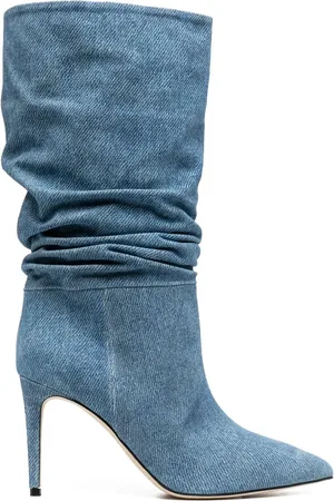 PARIS TEXAS Spitze Stiefel im Jeans-Look 98mm
